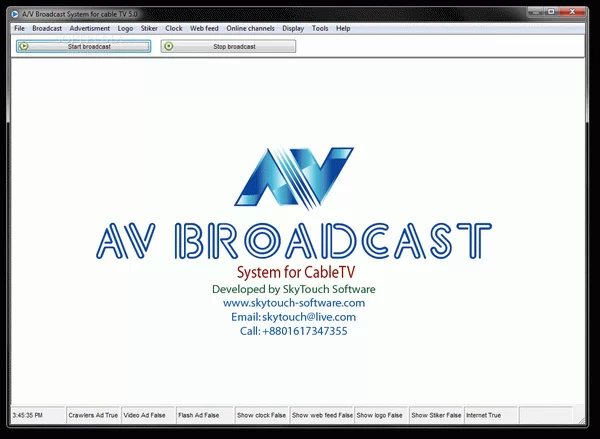 A/V Broadcast System for Cable TV Crack Plus License Key