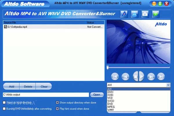 Altdo MP4 to AVI WMV DVD Converter&Burner Crack With License Key Latest 2024