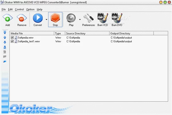 Okoker WMV to AVI DVD VCD MPEG Converter&Burner Crack With Activator Latest