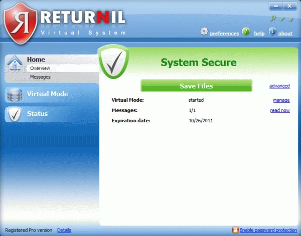 Returnil Virtual System Pro 2011 Activator Full Version