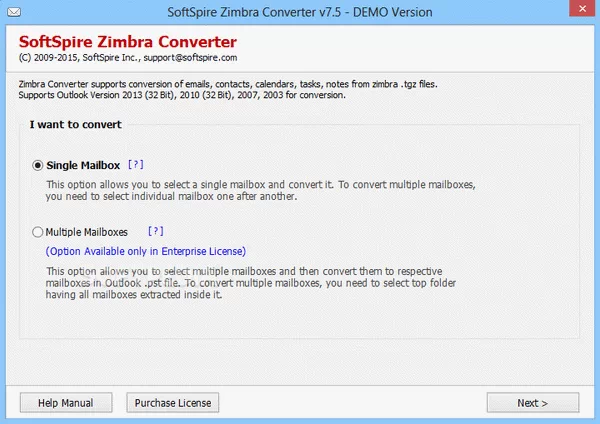 SoftSpire Zimbra Converter Crack & Activation Code