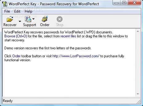 WordPerfect Password Recovery Key Crack With License Key